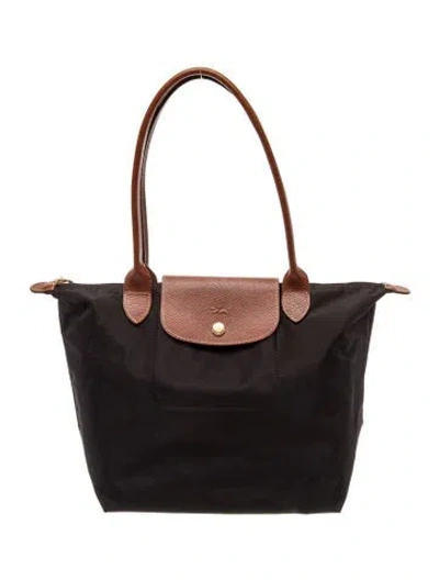 Pre-owned Longchamp Nylon Le Pliage In Black