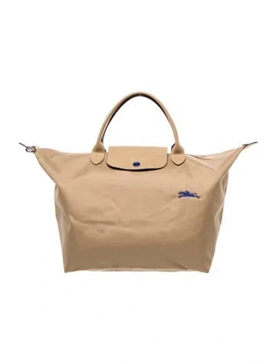 Pre-owned Longchamp Nylon Le Pliage In Brown