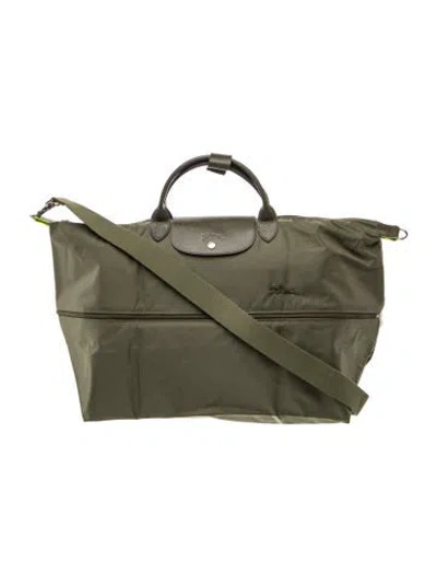 Pre-owned Longchamp Nylon Le Pliage In Green