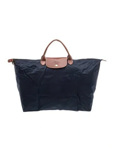 Pre-owned Longchamp Nylon Le Pliage Large In Blue