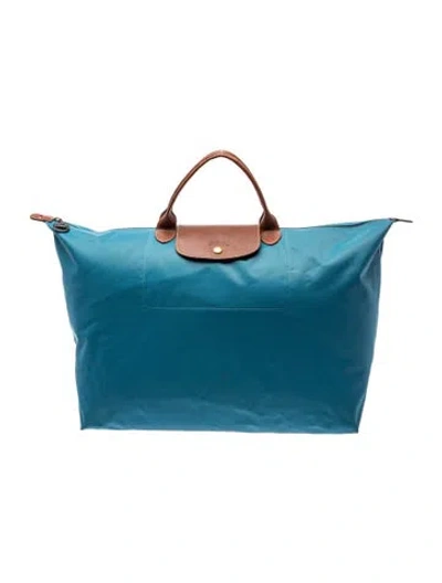 Pre-owned Longchamp Nylon Le Pliage Large In Blue