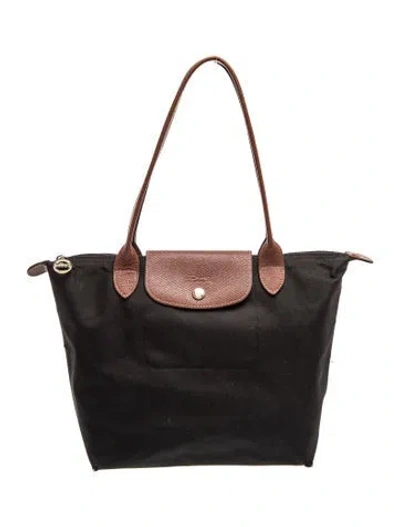 Pre-owned Longchamp Nylon Le Pliage Medium In Black