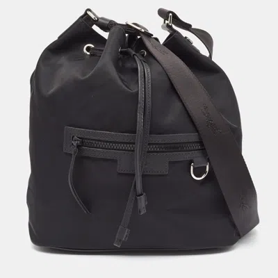Longchamp Nylon Le Pliage Neo Bucket Shoulder Bag In Black