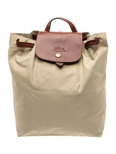 Pre-owned Longchamp Nylon Le Pliage Original Vintage In Neutrals