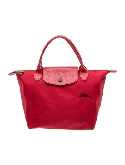 Pre-owned Longchamp Nylon Le Pliage In Red