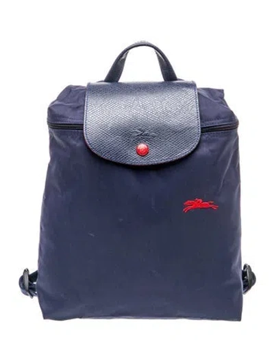 Pre-owned Longchamp Nylon Le Pliage Sac In Blue