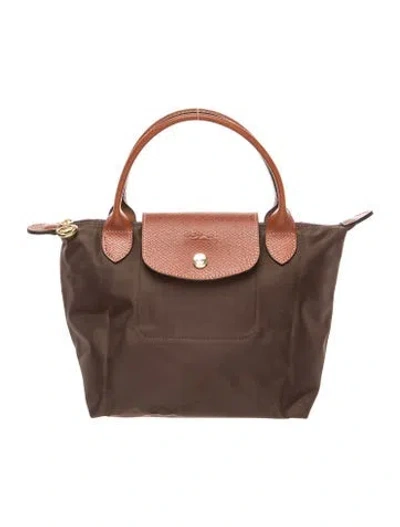 Pre-owned Longchamp Nylon Le Pliage Shopping In Brown