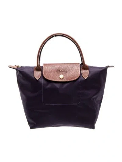 Pre-owned Longchamp Nylon Le Pliage Small In Purple