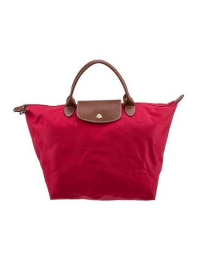 Pre-owned Longchamp Nylon Le Pliage Small In Red