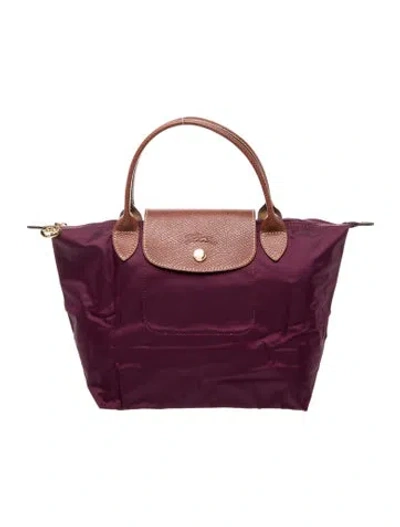 Pre-owned Longchamp Nylon Le Pliage Type S In Purple