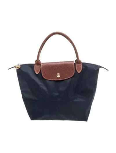 Pre-owned Longchamp Nylon Le Pliage Vintage In Blue