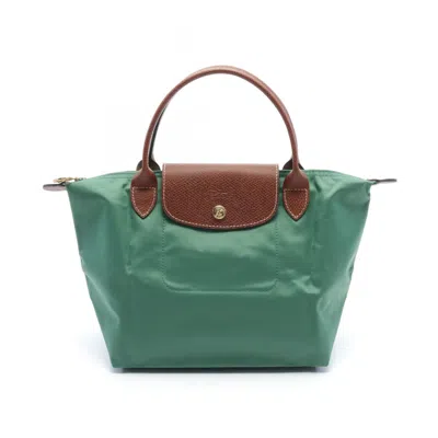 Longchamp Nylon Leather Handbag In Multi