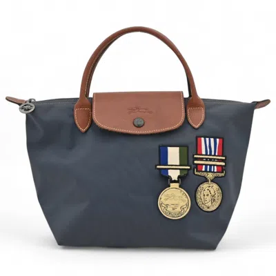Pre-owned Longchamp Nylon Leather Handbag Tote Bag () In Multi