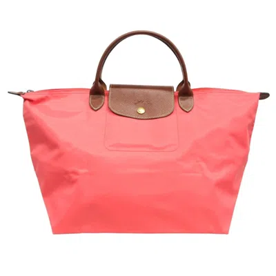Pre-owned Longchamp Nylon Leather Handbag Tote Bag () In Multi