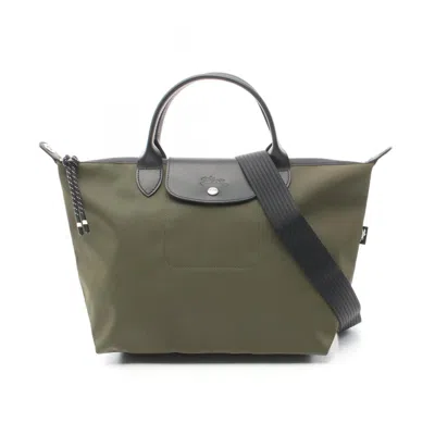Pre-owned Longchamp Nylon Leather Tote Bag ()