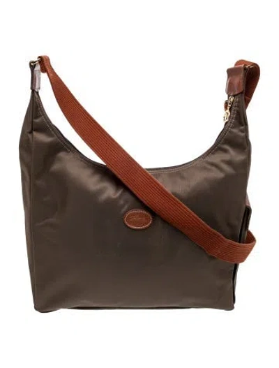 Pre-owned Longchamp Nylon Messenger Bag In Brown