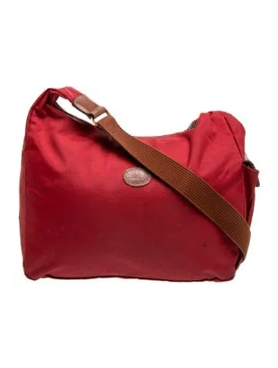 Pre-owned Longchamp Nylon Messenger Bag In Pink