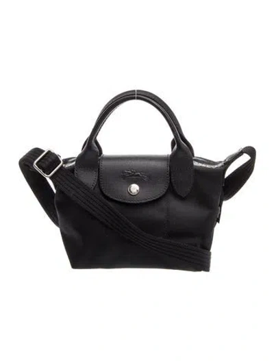 Pre-owned Longchamp Nylon Modele Depose In Black