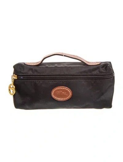 Pre-owned Longchamp Nylon Pouch In Black