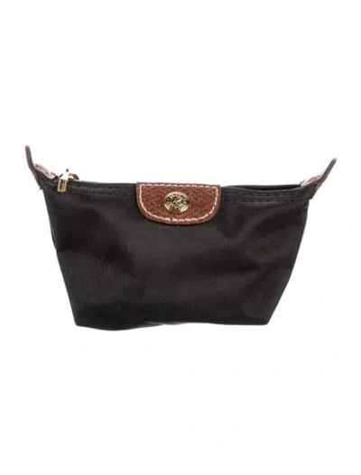Pre-owned Longchamp Nylon Pouch In Black