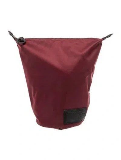 Pre-owned Longchamp Nylon Pouch In Burgundy