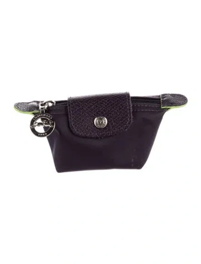 Pre-owned Longchamp Nylon Pouch In Purple