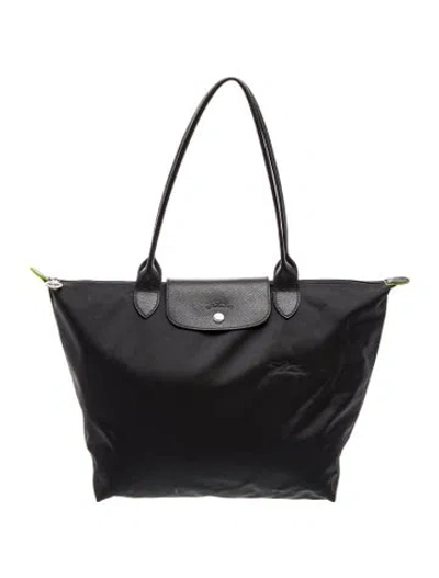 Pre-owned Longchamp Nylon Shopping In Black