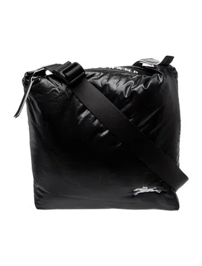 Pre-owned Longchamp Nylon Shoulder Bag In Black