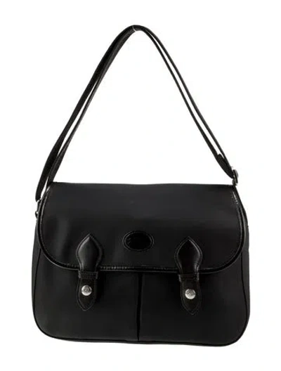Pre-owned Longchamp Nylon Shoulder Bag In Black