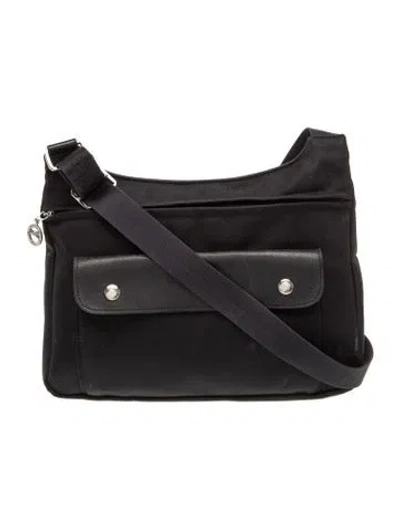 Pre-owned Longchamp Nylon Shoulder Bag In Black