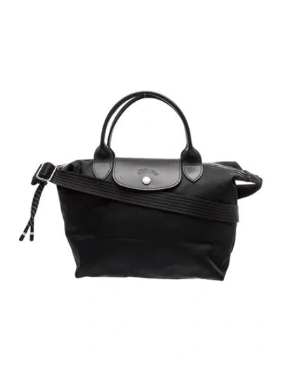 Pre-owned Longchamp Nylon Shoulder Bag In Black