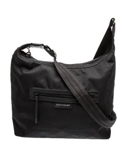 Pre-owned Longchamp Nylon Shoulder Bag In Black