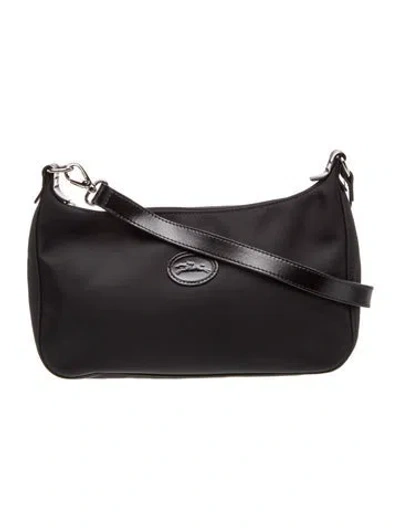Pre-owned Longchamp Nylon Shoulder Bag In Black