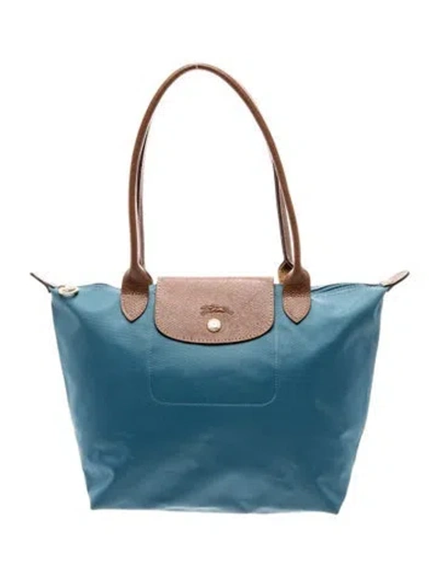 Pre-owned Longchamp Nylon Shoulder Bag In Blue
