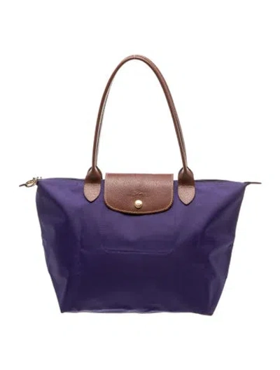 Pre-owned Longchamp Nylon Shoulder Bag In Blue