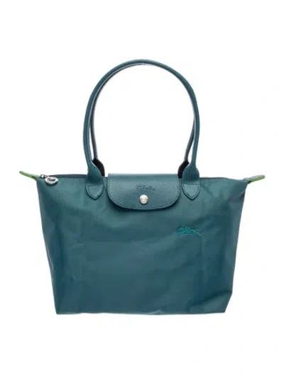 Pre-owned Longchamp Nylon Shoulder Bag In Blue