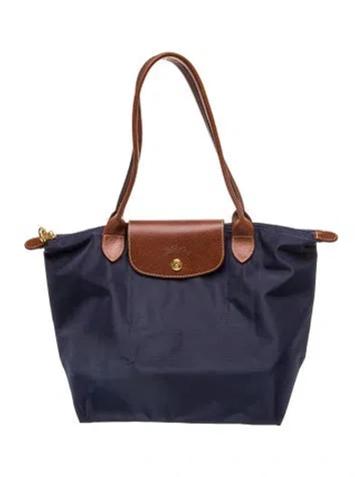 Pre-owned Longchamp Nylon Shoulder Bag In Blue