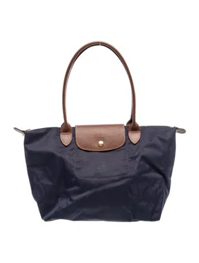 Pre-owned Longchamp Nylon Shoulder Bag In Blue