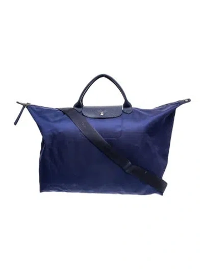 Pre-owned Longchamp Nylon Shoulder Bag In Blue