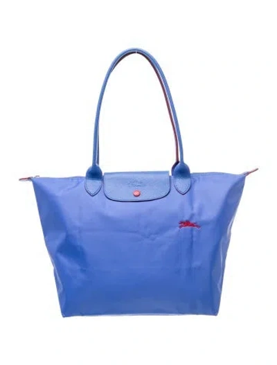 Pre-owned Longchamp Nylon Shoulder Bag In Blue