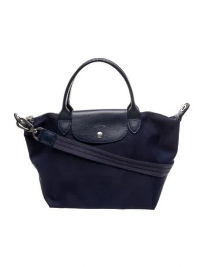 Pre-owned Longchamp Nylon Shoulder Bag In Blue