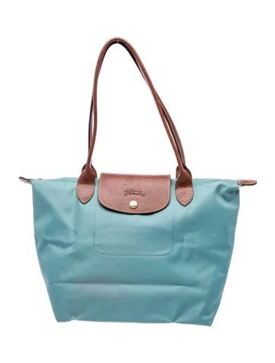 Pre-owned Longchamp Nylon Shoulder Bag In Blue