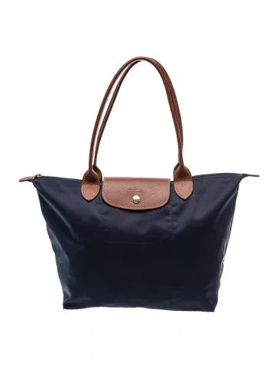 Pre-owned Longchamp Nylon Shoulder Bag In Blue
