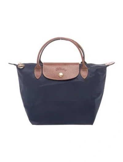 Pre-owned Longchamp Nylon Shoulder Bag In Blue
