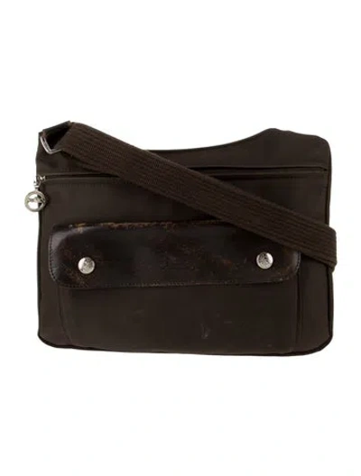 Pre-owned Longchamp Nylon Shoulder Bag In Brown
