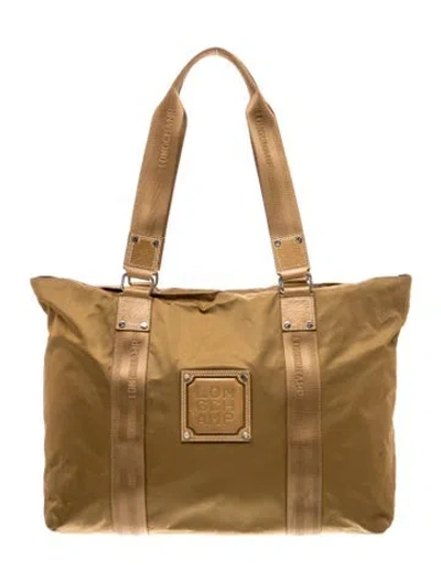Pre-owned Longchamp Nylon Shoulder Bag In Brown