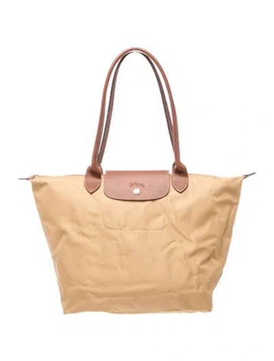 Pre-owned Longchamp Nylon Shoulder Bag In Brown
