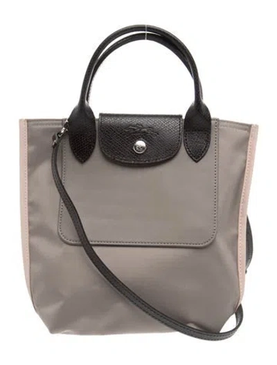 Pre-owned Longchamp Nylon Shoulder Bag In Gray