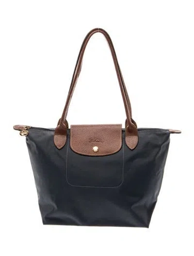 Pre-owned Longchamp Nylon Shoulder Bag In Gray