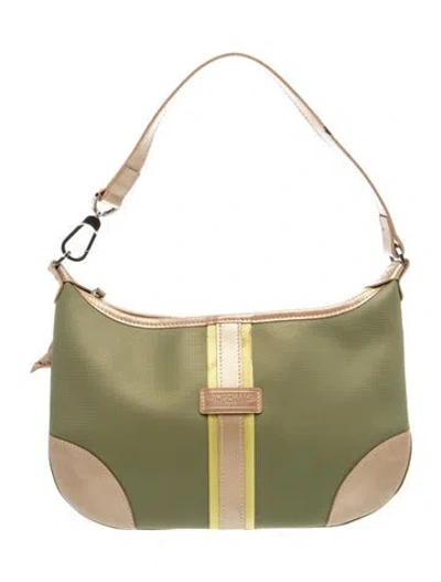Pre-owned Longchamp Nylon Shoulder Bag In Green